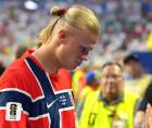 Haaland salió decepcionado tras el adiós de la selección de Noruega ya que fue derrotado por Inglaterra.
