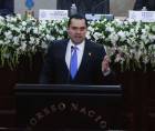 Tomás Zambrano durante su discurso como presidente del Congreso Nacional.
