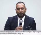Marco Noé Martínez Pereira fue el primer testigo en comparecer durante la audiencia del juicio político contra Mario Morazán, Lourdes Mejía y Gabriel Gutiérrez.