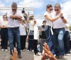 La llegada del expresidente Juan Orlando Hernández a Honduras, tras ser indultado por el presidente Donald Trump luego de ser condenado a 45 años de cárcel por narcotráfico y comercio ilegal de armas, se convierte en un momento histórico para el país. Fotos: David Romero | La Prensa