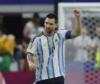 Lionel Messi festejando su golazo que lo convirtió en el máximo goleador en la historia de los Mundiales.