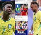 Así reaccionó la prensa mundial a la eliminación de Brasil ante Noruega en octavos de final de la Copa del Mundo. Señalan culpable, dura decisión de Neymar y burlas en dos países.