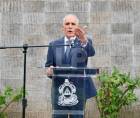 Nasry Asfura pronuncia su discurso durante los actos solemnes del 15 de septiembre en el BCIE.
