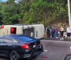 Vista del accidente en la CA-5 a la altura de El Durazno, Francisco Morazán.