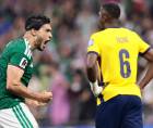 Raúl Jiménez celebró con euforia su golazo marcado en el México vs Ecuador.