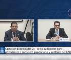 El diputado Antonio Rivera Callejas durante la audiencia pública realizada al abogado Walter Alex Banegas Aguilera, unos de los candidatos que aspira a un cargo en el Consejo Nacional Electoral.