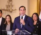 Guillermo Panting, gerente de la Enee, durante una conferencia de prensa en Casa Presidencial.