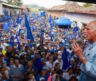 El presidenciable nacionalista Nasry Asfura durante su concentración en San Marcos de Colón, Choluteca, donde pidió cuidar el voto el 30 de noviembre.