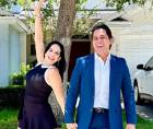 La chef Sandra Díaz y su esposo, el presentador Juan Fernando Lobo.