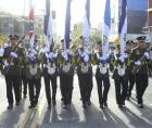 Un pelotón de cadetes encabeza los desfiles cívicos militares, portando el Pabellón Nacional y las banderas de los países de Centroamérica, como símbolo de la unidad y el patriotismo en la celebración de las fiestas patrias. Fotografía: Moisés Valenzuela.