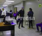 Abogado Osman Josué Laínez Herrera en los Juzgados en su audiencia de imputado.