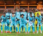 La Selección de Honduras durante el partido contra Martinica.