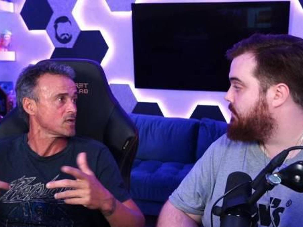 Luis Enrique en la charla con Ibai Llanos en su canal de Twitch.