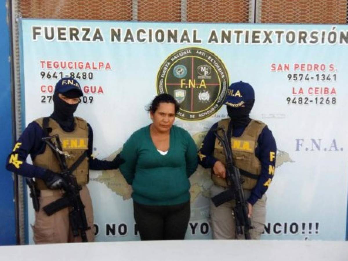 Capturan a supuesta extorsionadora en Comayagüela