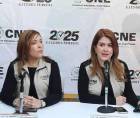 Las consejeras del CNE, Ana Paola Hall García y Cossette Alejandra López-Osorio.