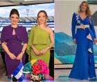 Las presentadoras de las principales cadenas de televisión nacional se esmeraron por elegir elegantes trajes para honrar a la patria durante la transmisión de los desfiles hoy. En la imagen, Evelyn Sosa, Iveth Bulnes y Carolina Lanza.