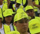 Censistas que participan en el lanzamiento del Censo Nacional de Población y Vivienda.