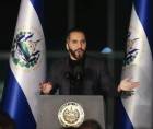 Fotografía de archivo del presidente de El Salvador, Nayib Bukele, en la inauguración de las nuevas oficinas de la Fiscalía General de la República (FGR), en Antiguo Cuscatlán (El Salvador).
