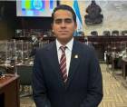 Fotografía a diputado suplente, Josué Colindres en el hemiciclo legislativo.