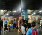 Capturas de pantalla del video de explosión en el Metro de Caracas en 2021.