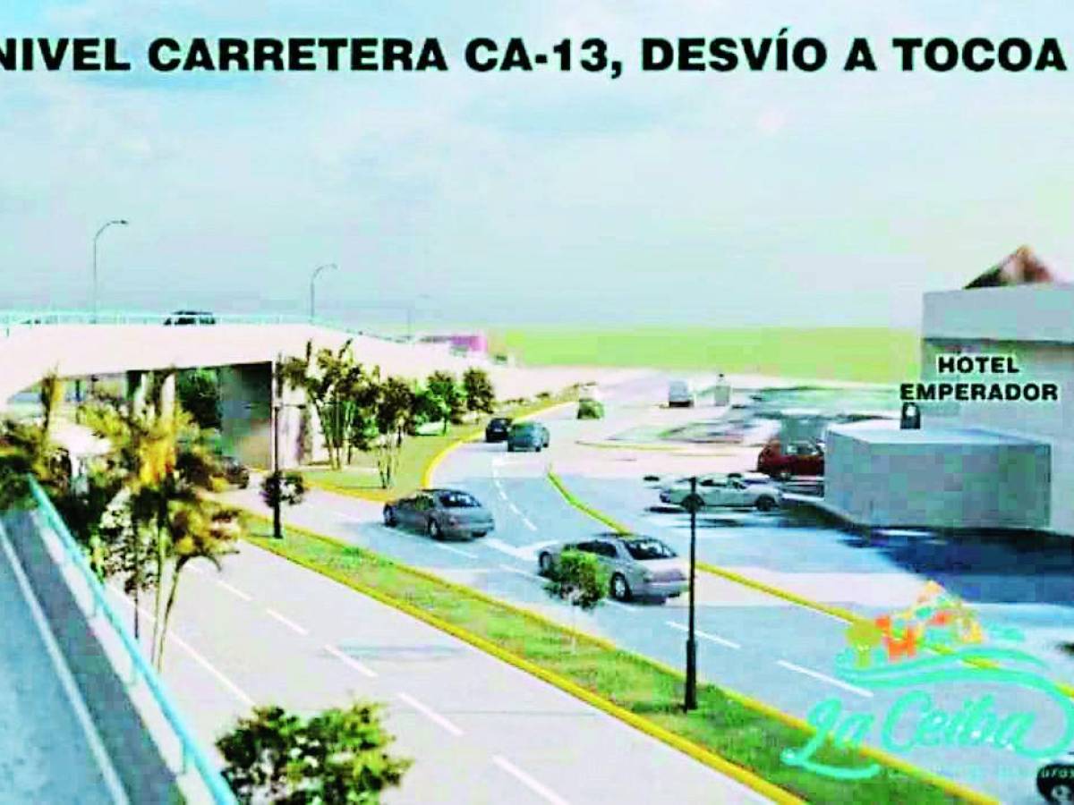 Los corporativos contaron con el respaldo de gran parte de la ciudadanía ceibeña para el aumento a la tasa vial, abajo uno de los puentes a desnivel que se construirá en la colonia Suyapa.