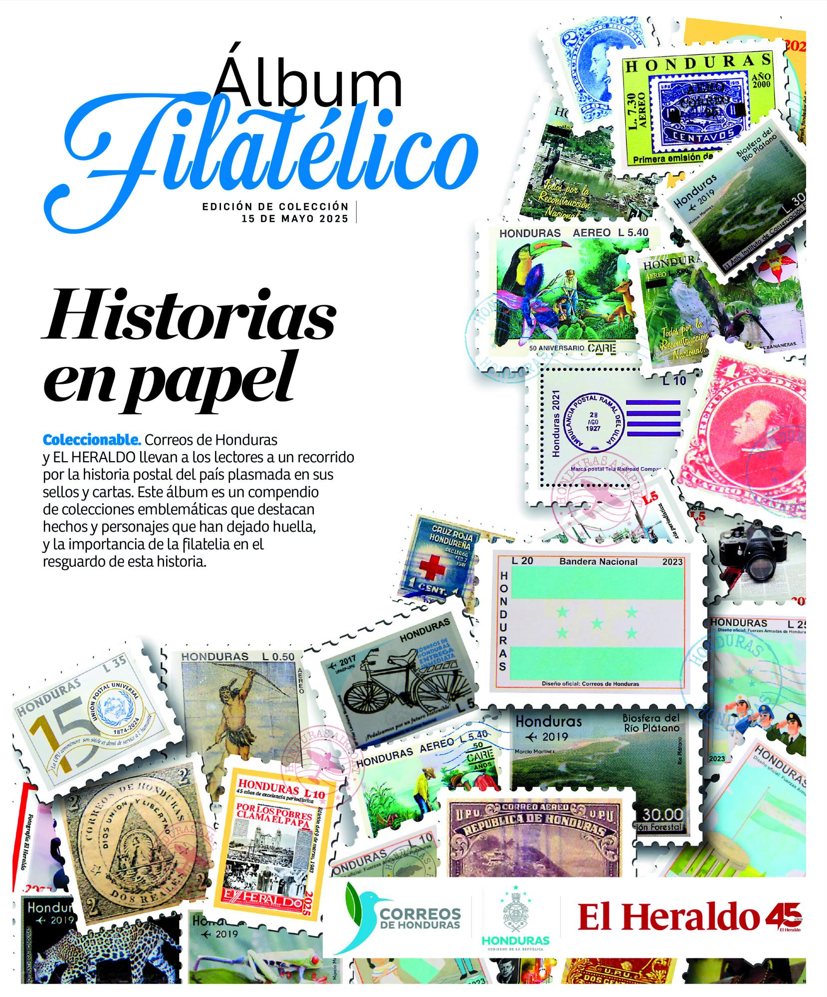 Con motivo de la emisión de los sellos postales, EL HERALDO publicó un álbum filatélico, que tiene como objetivo poner en valor el papel de Correos de Honduras en la historia de nuestro país, así como un recorrido por los orígenes de la carta, la filatelia y, cómo no, un espacio para resaltar colecciones postales emblemáticas.