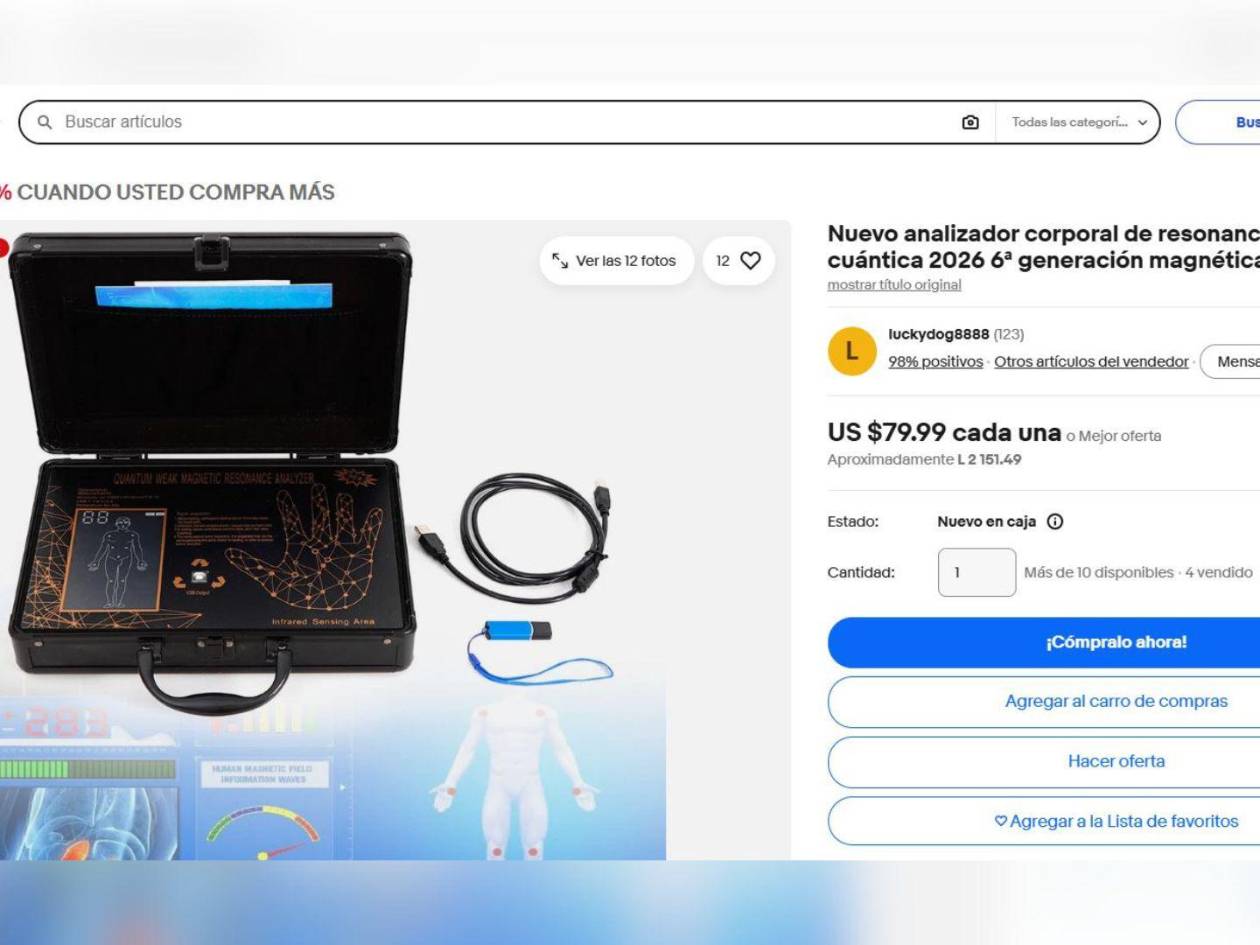 La llamada máquina cuántica puede adquirirse en comercios electrónicos sin que se exija una certificación o requisito especializado para su compra.