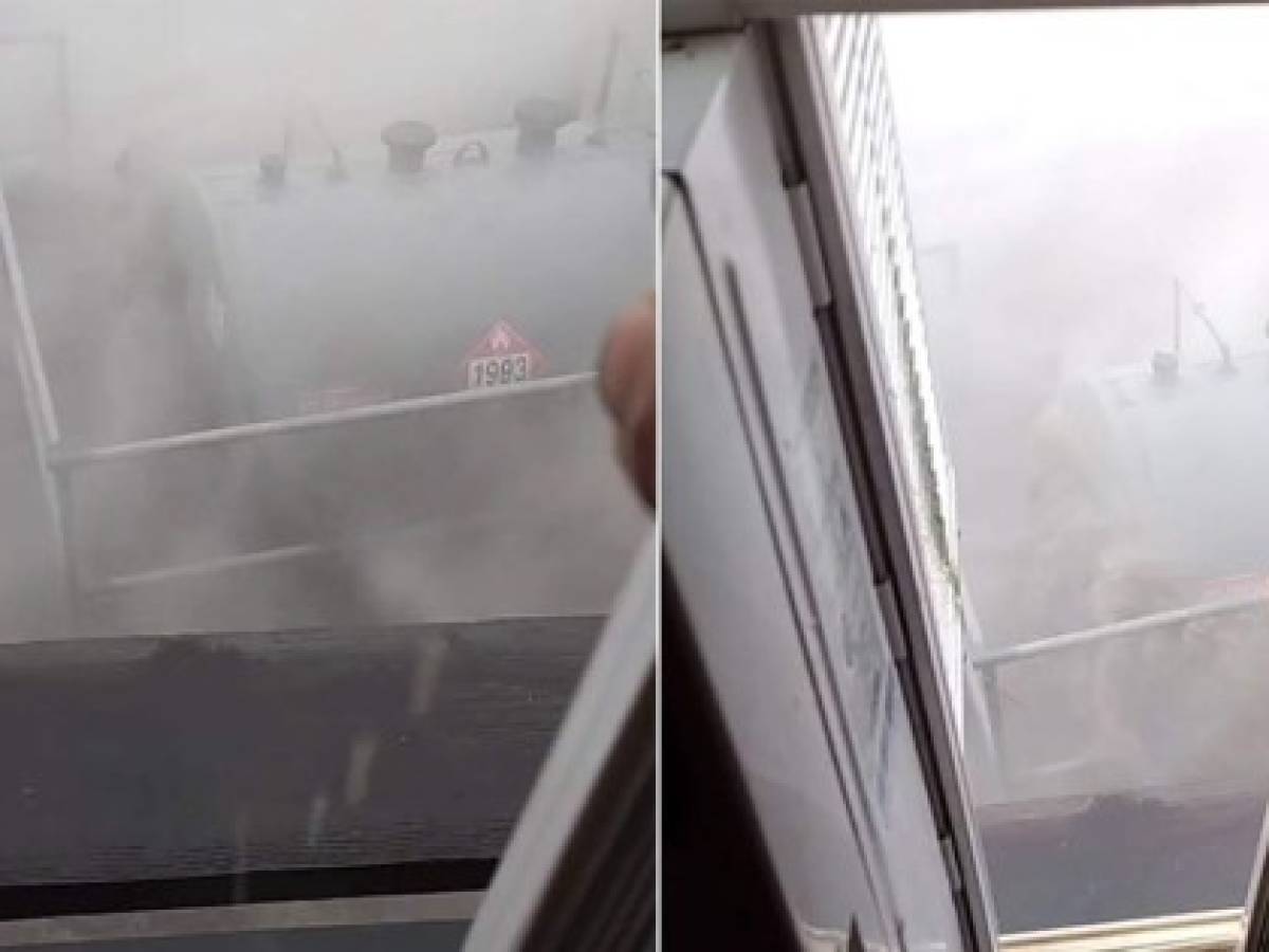 Viral: hombre abre ventana durante paso del huracán Ida y el viento la arranca