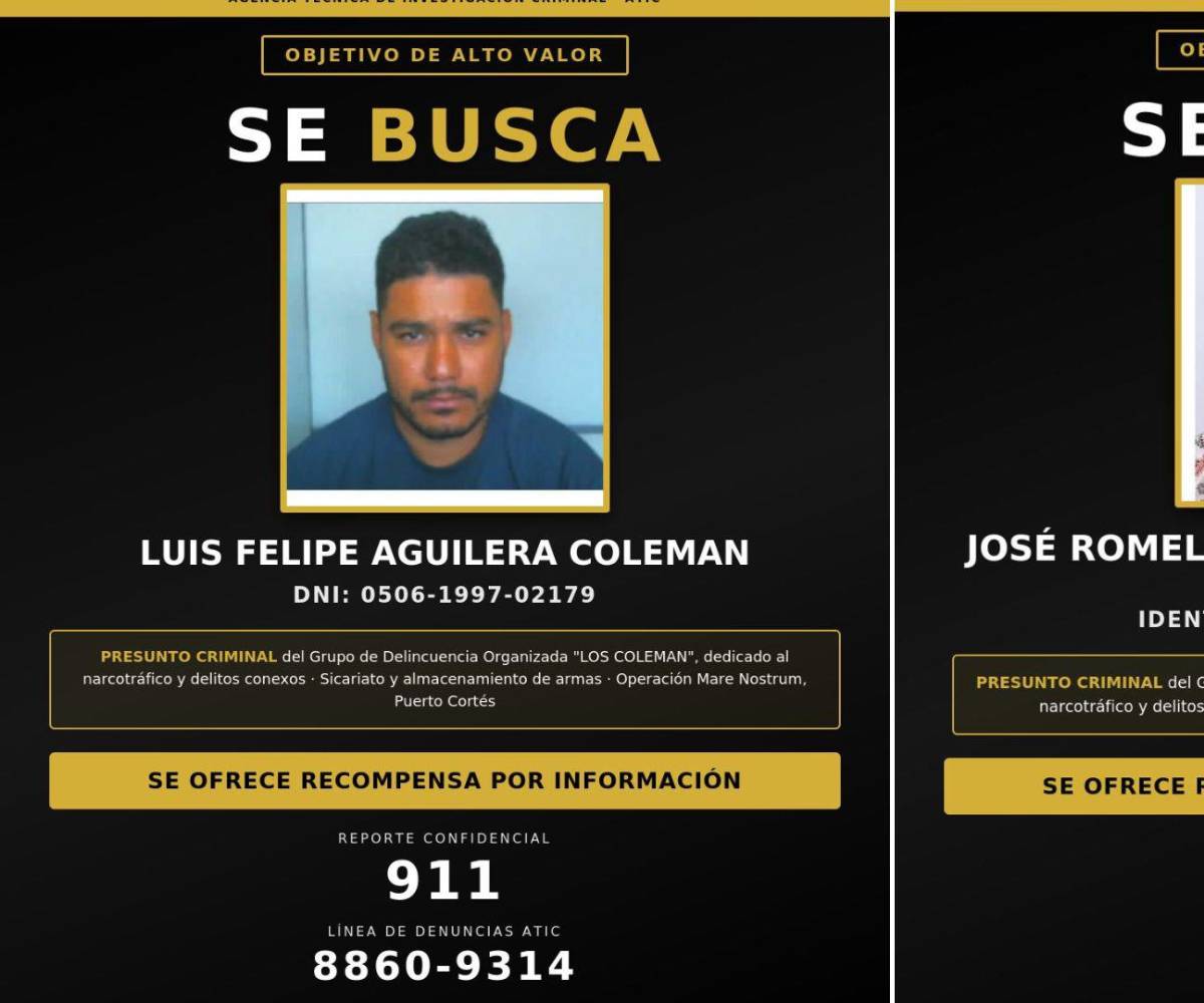 Actualmente están prófugos Luis Felipe Aguilera Coleman, supuesto jefe de la banda criminal, y José Romelio Hernández Figueroa, encargado de transportar droga vía marítima.
