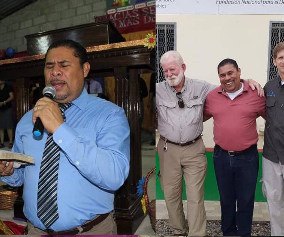 Aquí se muestra a Arnold Linares en una de sus tantas predicaciones en los barrios más pobres y siendo acompañado por visitantes extranjeras durante su labor altruista.