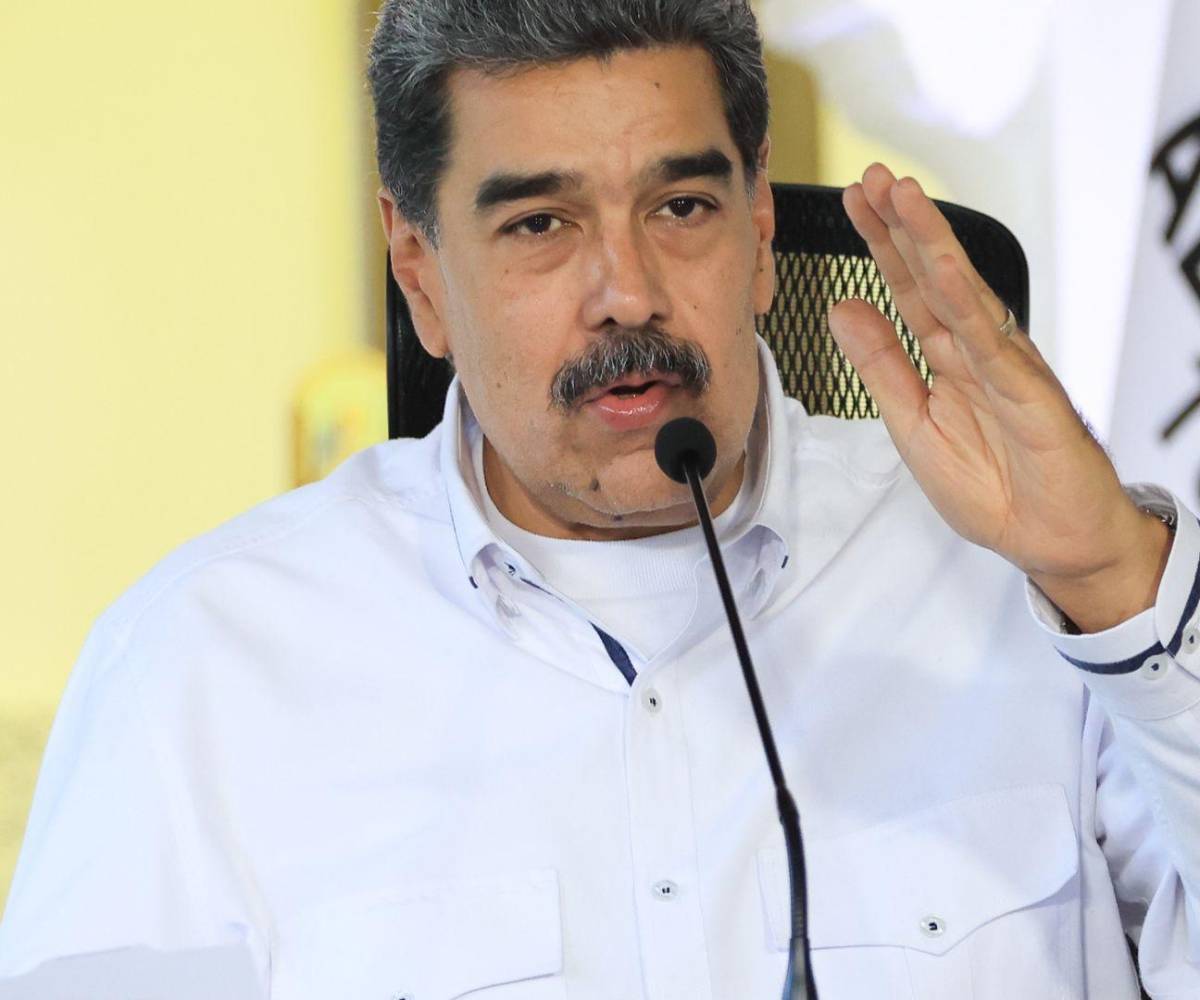 Nicolás Maduro mientras hablaba durante una reunión virtual con los integrantes de la Alba.