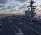 Imagen del portaaviones USS George H.W. Bush (CVN 77) difundida este jueves por el Comando Central de EE.UU.
