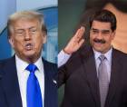 El presidente de Estados Unidos, Donald Trump (i), advierte a su homólogo venezolano, Nicolás Maduro.