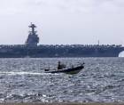 Fotografía de archivo del portaaviones nuclear estadounidense USS Gerald R. Ford.