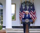 Imagen de archivo del presidente estadounidense, Donald Trump, en conferencia de prensa desde la Casa Blanca.