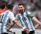 Lionel Messi gritó a todo pulmón su gol ante México.