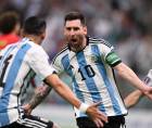 Lionel Messi celebrando su golazo.