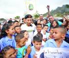 El recorrido de Shin Fujiyama ha tenido el acompañamiento del pueblo hondureño y cadetes de la Academia Nacional de Policía (Anapo). Fotos: Andro Rodríguez.