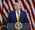 El presidente de Estados Unidos, Donald Trump, durante un acto en la Rosaleda de la Casa Blanca, en Washington.