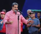 El presidente de Venezuela, Nicolás Maduro, habla durante un evento este sábado, en Caracas (Venezuela).