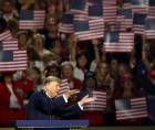 El presidente de los Estados Unidos, Donald Trump, pronuncia un discurso en la convención del Partido Republicano este, en Dallas (Estados Unidos). EFE/ Carlos Ramírez