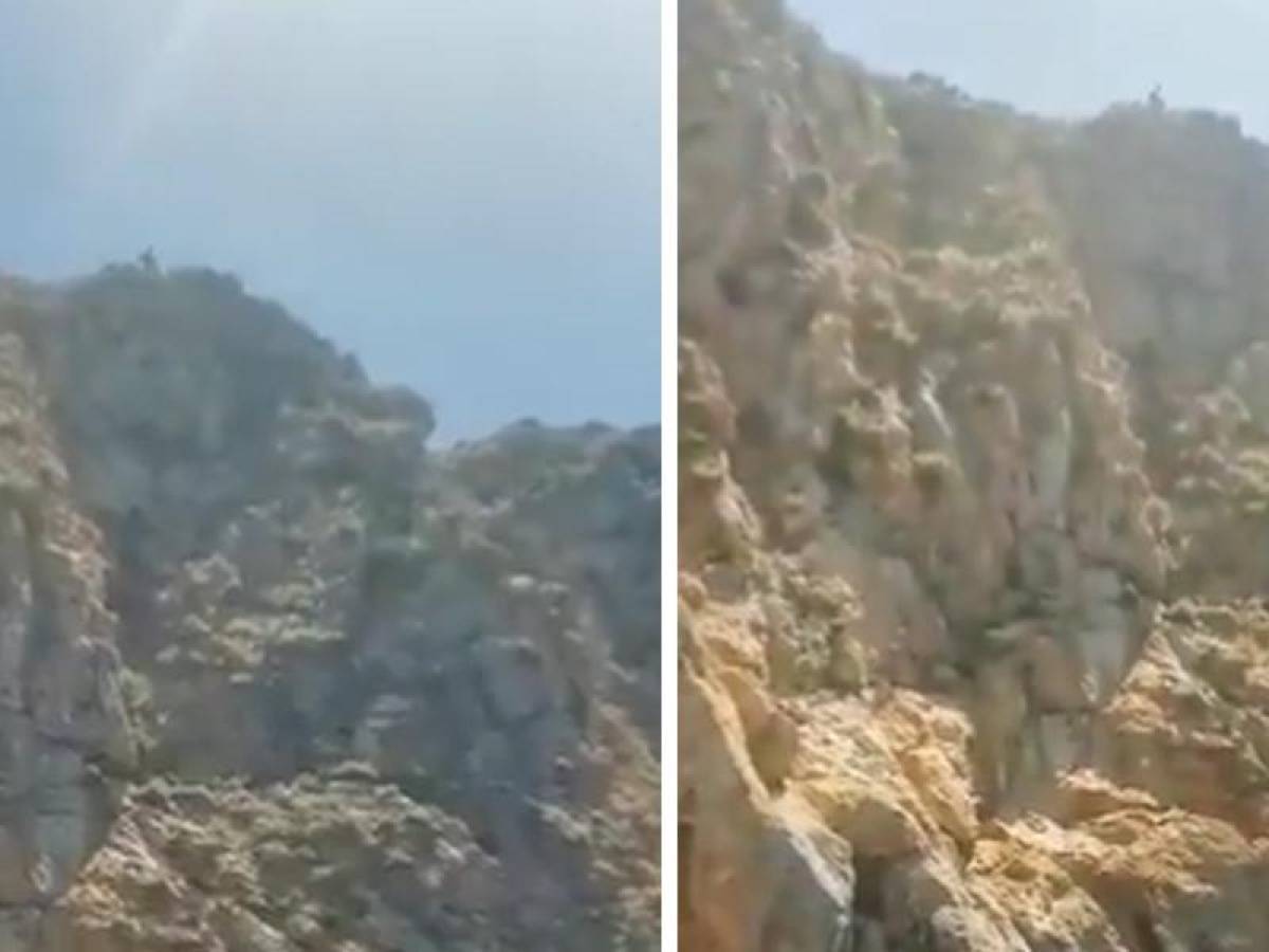 Virales: Mujer graba el momento en que su esposo se lanza de un acantilado y muere