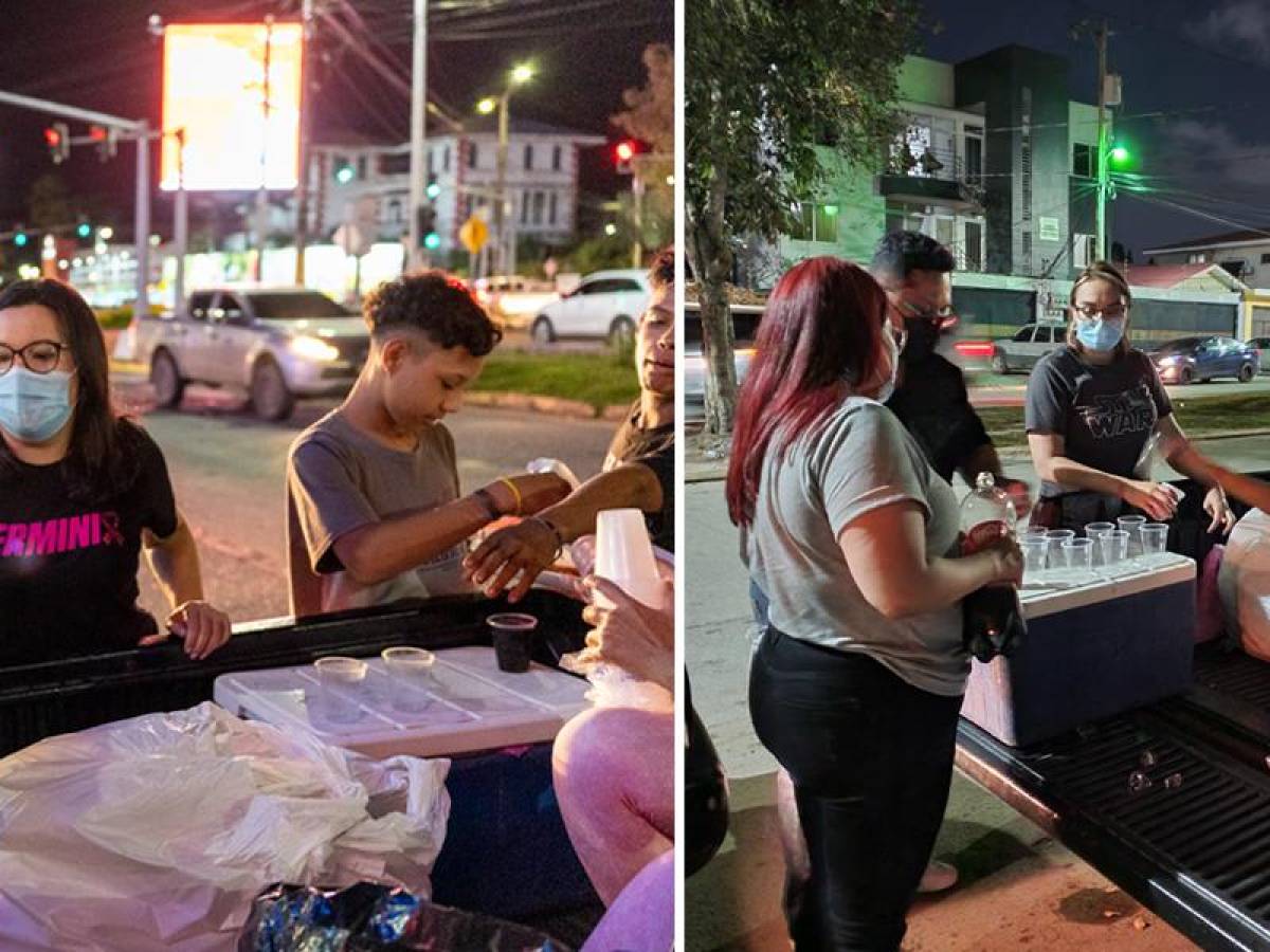 Jóvenes sampedranos se unieron y repartieron comida a personas necesitadas