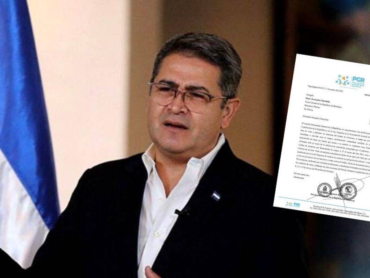 PGR solicita aseguramiento de bienes de Juan Orlando Hernández