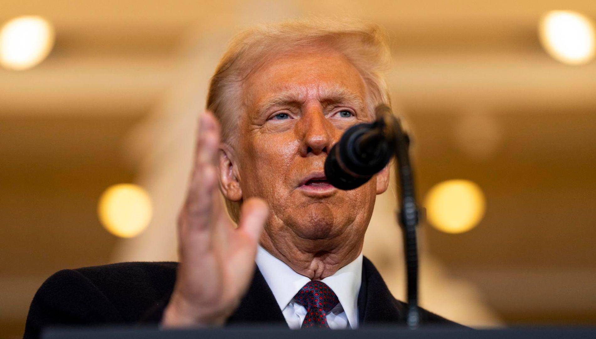 $!El discurso del magnate, pronunciado en el Capitolio, tuvo una duración aproximada de 45 minutos.