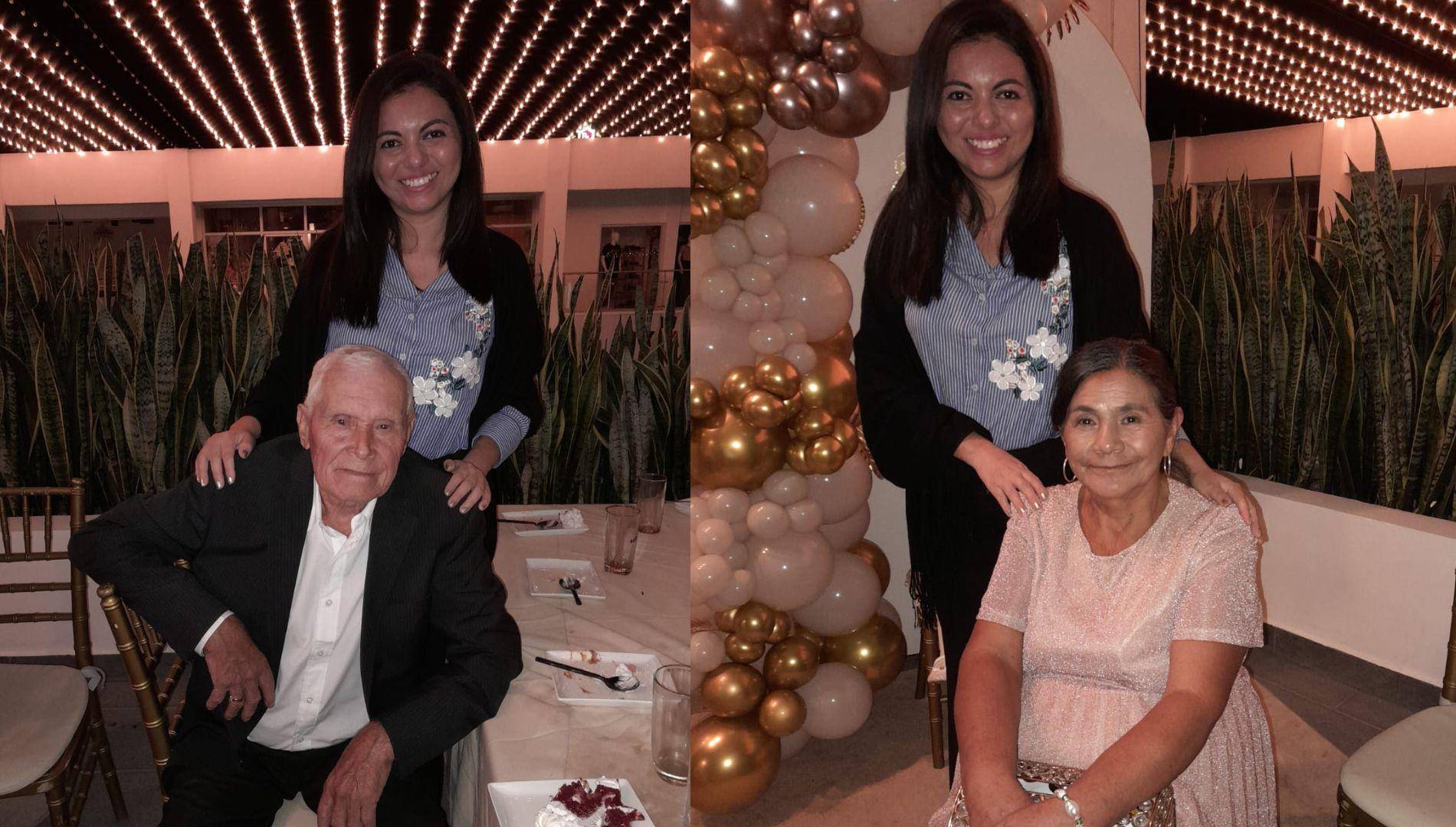 $!Dania Mabel Euceda, nuera de los esposos Trigueros García, presente en esta bonita celebración familiar.