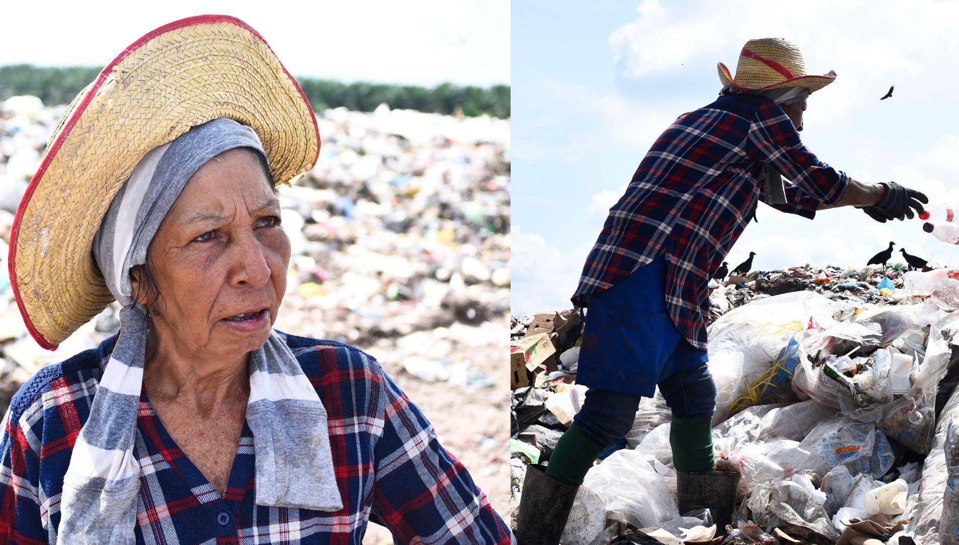 $!María Magdalena continúa yendo al basurero todos los días para mantenerse junto con su familia.