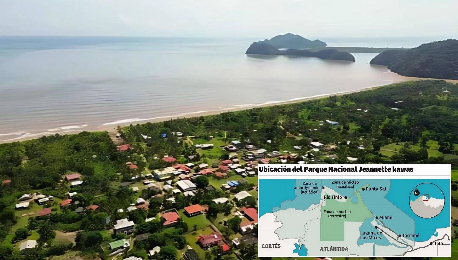 $!Durante Eta y Iota la comunidad de Río Tinto fue inundada por completo tanto por la marejada como por la creciente del Ulúa que desemboca muy cerca. Muchos estuvieron aislados sin comida ni poder salir de la remota aldea.