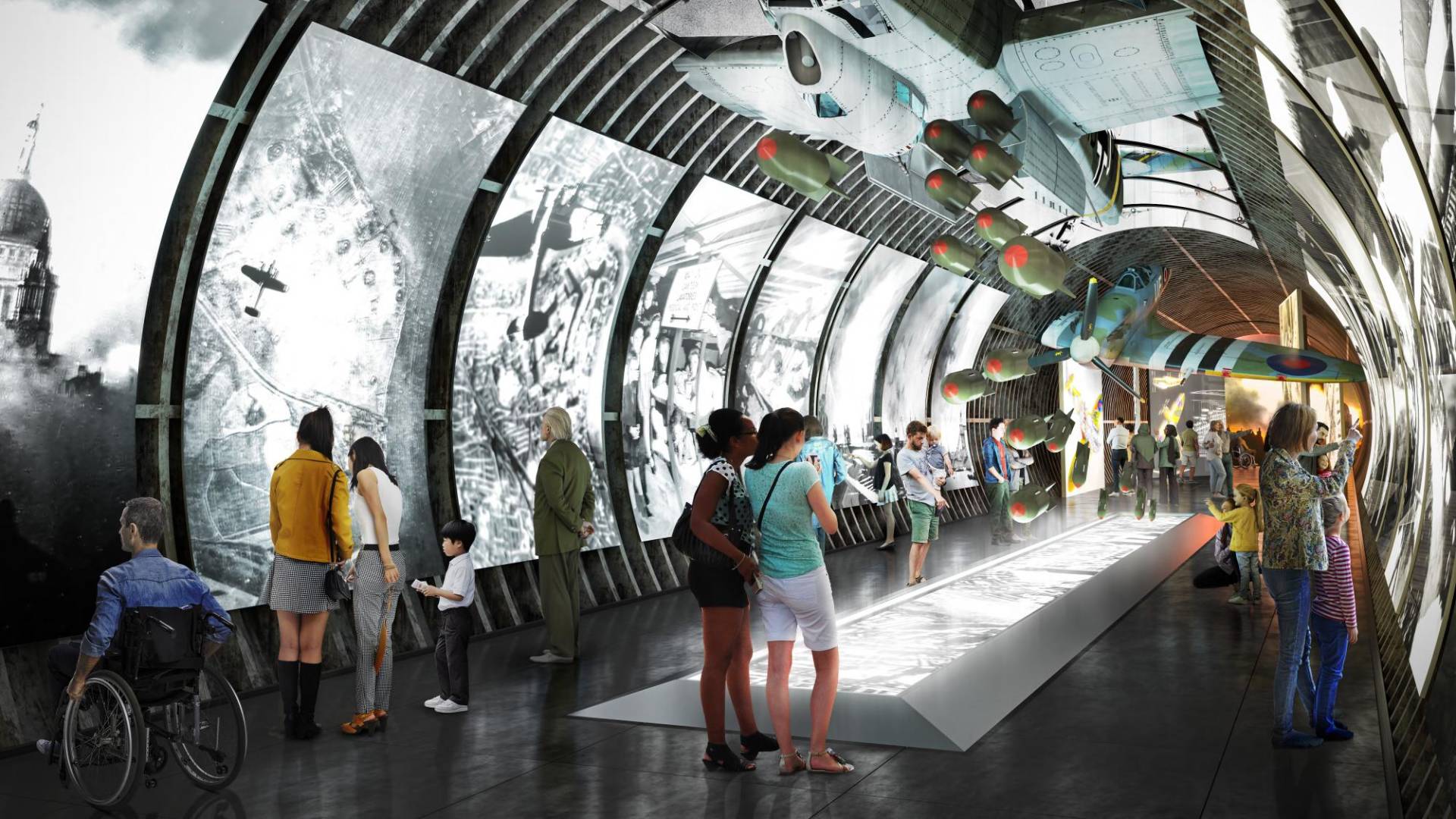 $!Representación artística de un complejo subterráneo de túneles en Londres que se convertirá en espacios para turistas.