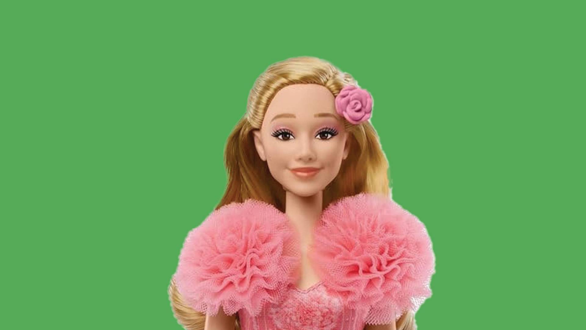 $!La línea de productos “Wicked” incluye una versión Mattel de Glinda que se parece a Ariana Grande.